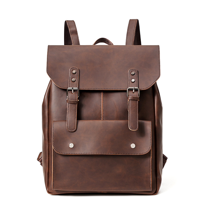 Leather Work Rucksack Mens - Винтажный мужской кожаный рюкзак GOYN, сумка