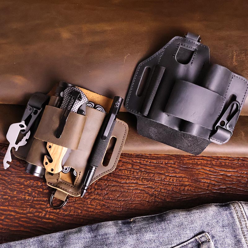 Leatherwork Knife Sheath - Поясная Сумка из натуральной кожи, тактическая