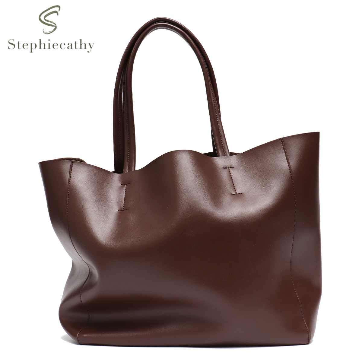 Leather Work Bag Women - Вместительная сумка-тоут для женщин, модная повседневная