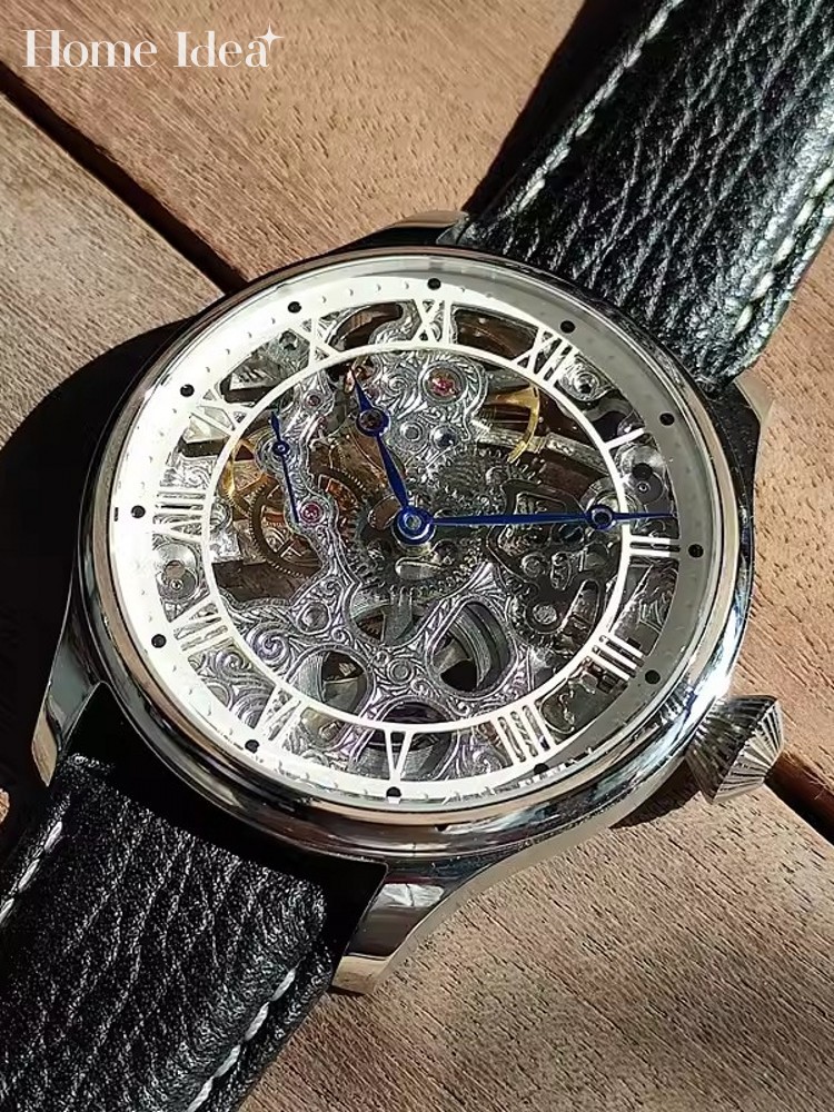 Leatherwork Ideas - Мужские механические часы с ручным заводом,