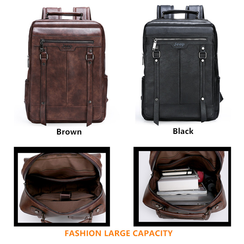 Мужской кожаный рюкзак Jeep Bu – обзор и цена Leather Work Rucksack Mens