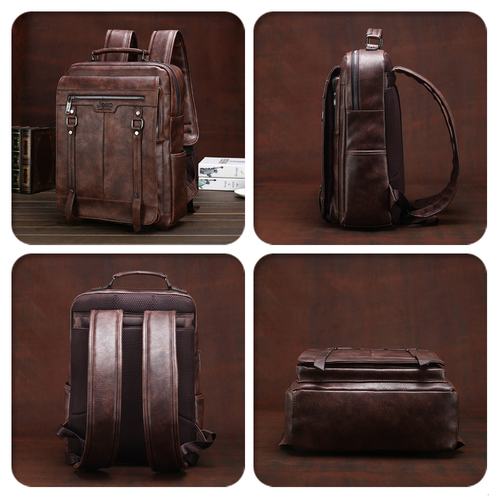 Мужской кожаный рюкзак Jeep Bu – обзор и цена Leather Work Rucksack Mens