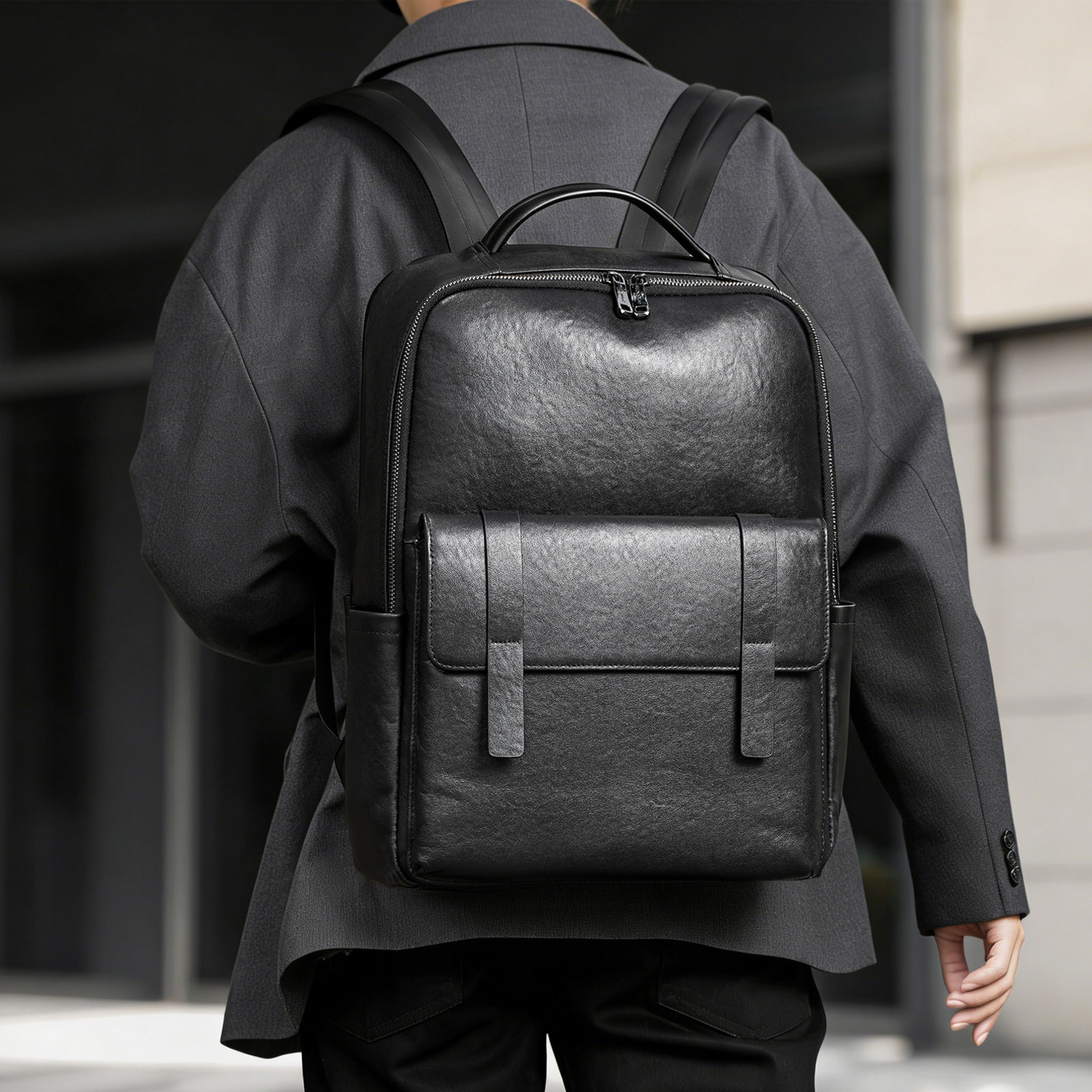Стильный мужской рюкзак из нат – обзор и цена Leather Work Rucksack Mens