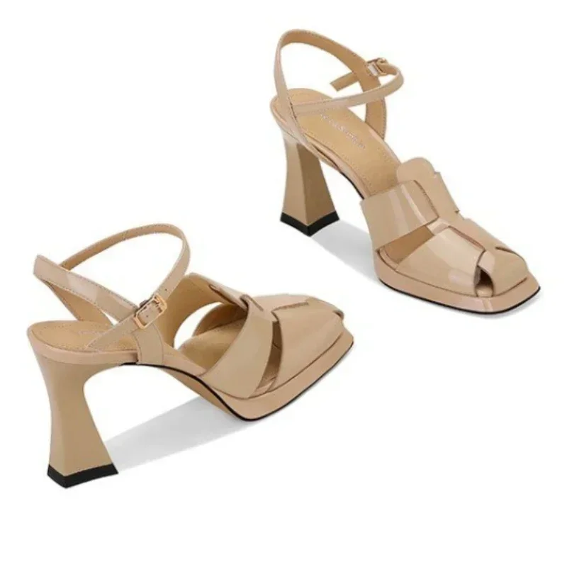 Женские босоножки на высоком к – обзор и цена Leather Work Heels