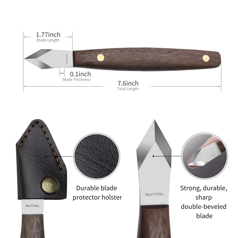 Нож для резьбы ручной работы,  – обзор и цена Leatherwork Knife Sheath