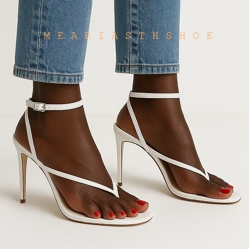 Бежевые и черные женские санда – обзор и цена Leather Work Heels