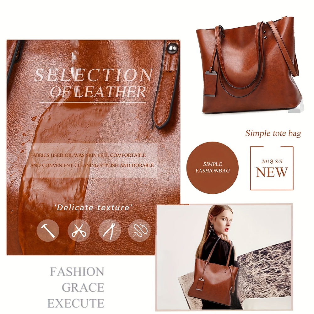 Модная классическая кожаная же – обзор и цена Leather Work Bag Women